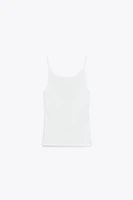 RIBBED STRAPPY TANK TOP