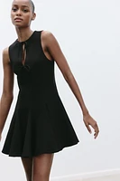 GODET BOW SHORT DRESS