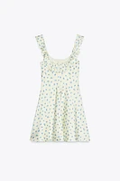 PRINTED SATIN DRESS