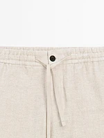 Total look linen trousers