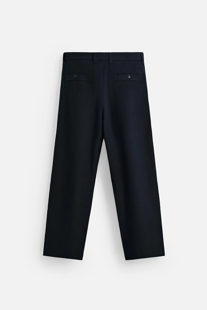 PANTALON PLISSÉ COTON ET LYOCELL