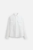 100% LINEN OVERSHIRT