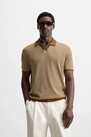 POLO EN MAILLE À RAYURES
