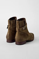 BOTTES EN CUIR À BOUCLE BOBBY GILLESPIE X ZARA