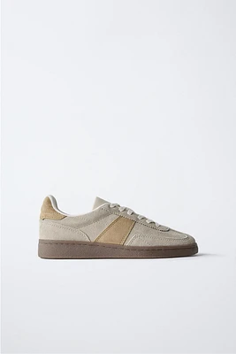 SPLIT LEATHER SNEAKERS