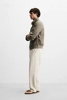100% LINEN BOMBER JACKET