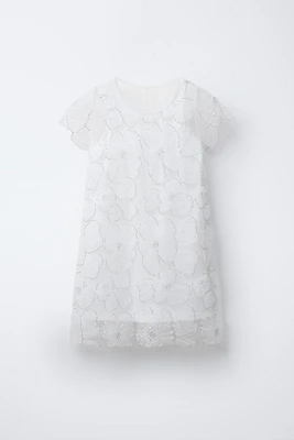 ROBE EN TULLE AVEC PERLES FANTAISIE