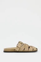 SUEDE FISHERMAN SANDALS