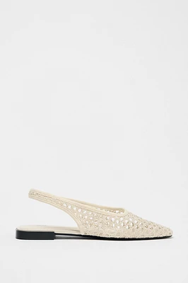 MESH SLINGBACK BALLET FLATS