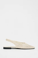 MESH SLINGBACK BALLET FLATS