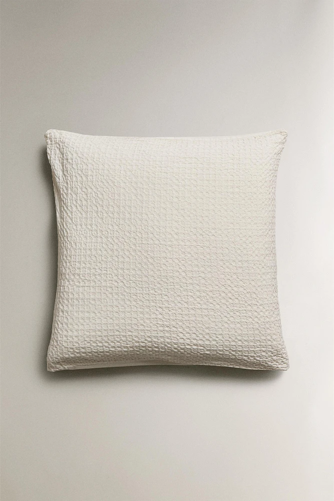 WAFFLE-KNIT PILLOWCASE