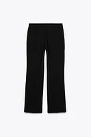 HIGH-WAISTED BOOTCUT PANTS