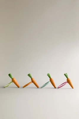 LOT PORTE-SERVIETTES JUTE CAROTTES (LOT DE 4)