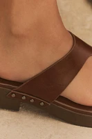 LEATHER PLATFORM SANDALS
