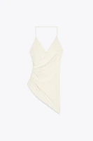 ASYMMETRIC RUCHED STRETCH TOP