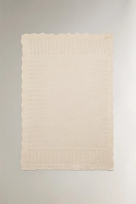 CHILDREN'S OPENWORK COTTON BLANKET