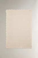 CHILDREN'S OPENWORK COTTON BLANKET