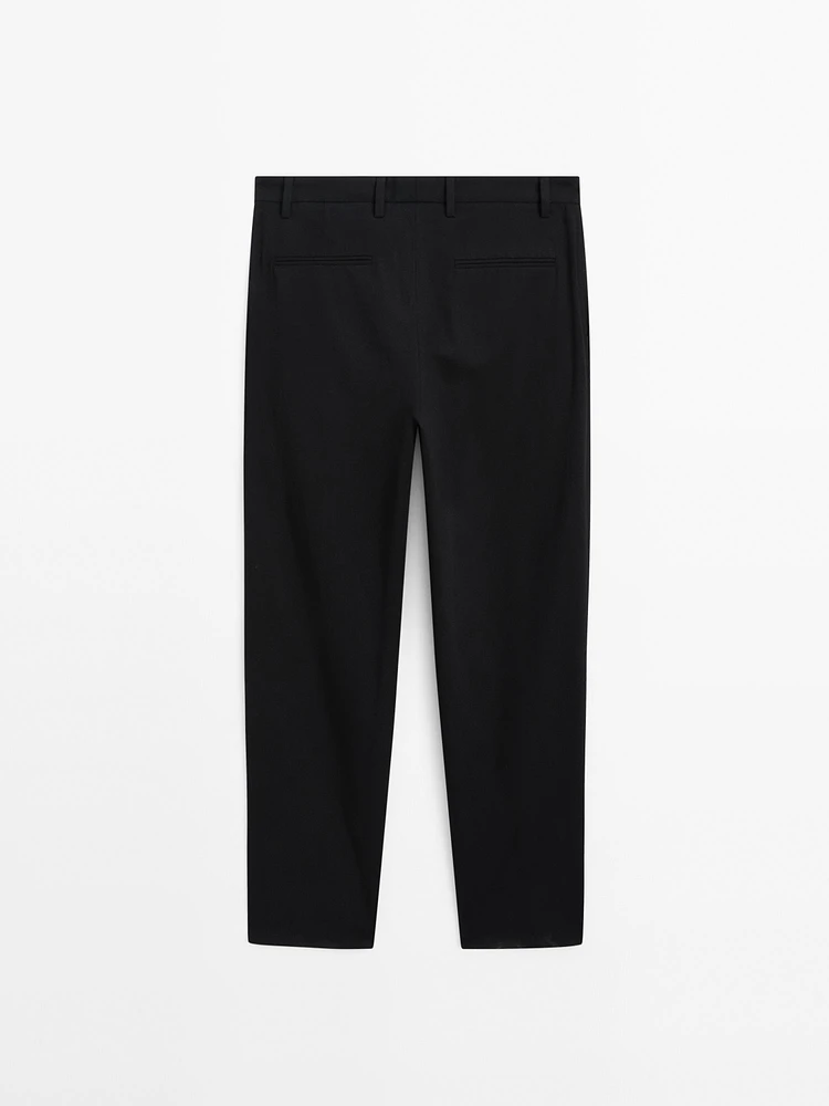 100% cotton relaxed fit trousers