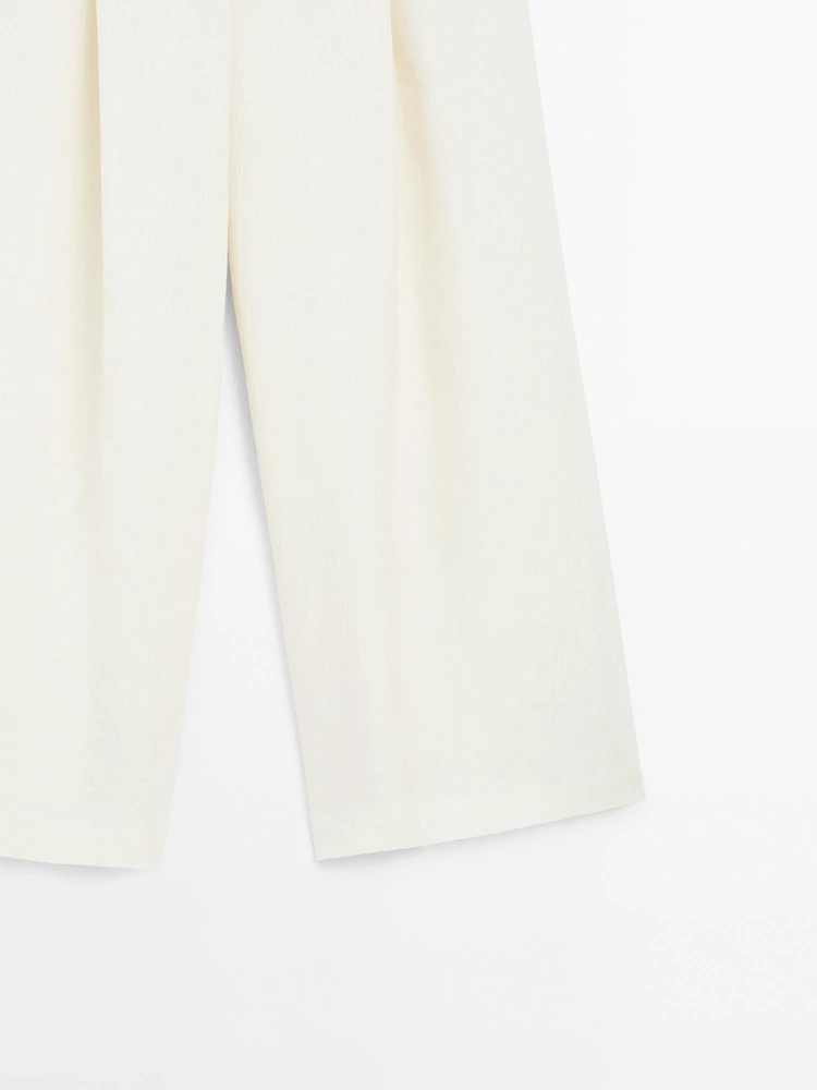 Pantalon large 100 % lin - STUDIO