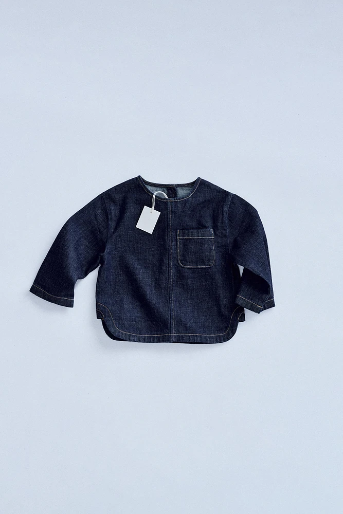 ZARA TIMELESS - CHEMISE EN JEAN AVEC SURPIQÛRES