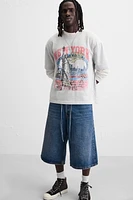 WASHED PRINT T-SHIRT