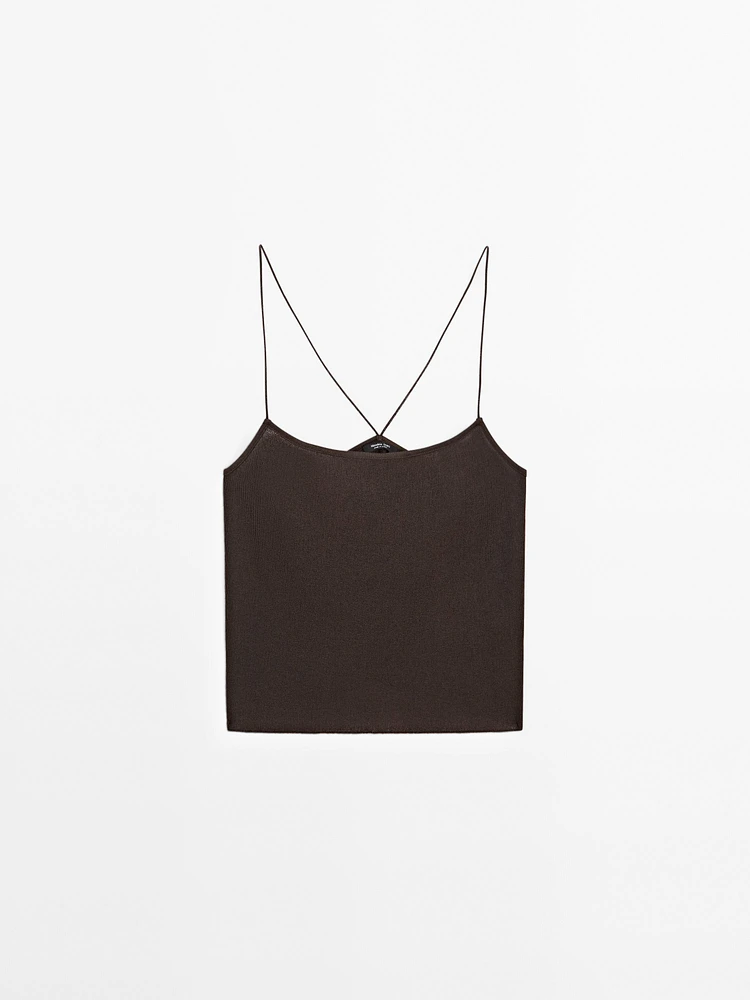 Textured strappy top