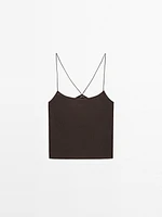 Textured strappy top