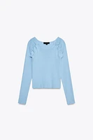RUCHED KNIT TOP