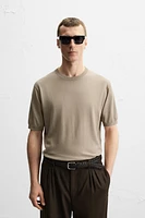 T-SHIRT REGULAR FIT EN MAILLE