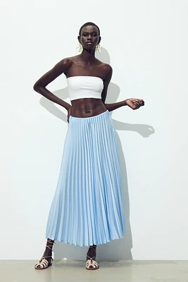 PLEATED MIDI SKIRT