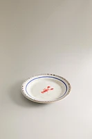 ASSIETTE À PAIN GRÈS POISSON