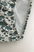 CHILDREN’S TROPICAL FLORAL RUFFLED BEACH BIKINI BOTTOMS