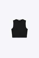 COTTON CROPPED TOP