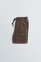 COMFY TWILL COTTON LINEN SHORTS