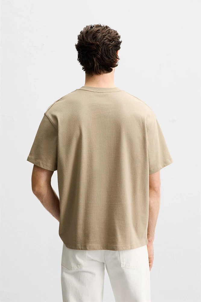 T-SHIRT WITH TONAL EMBROIDERY