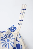 SHORT SEASHELL PRINT JUMPSUIT