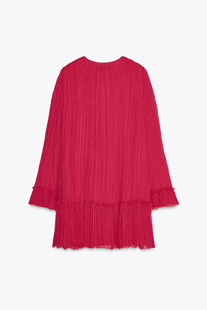 ROBE COURTE EFFET FROISSÉ