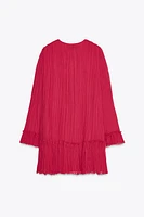 ROBE COURTE EFFET FROISSÉ