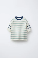 T-SHIRT EN MAILLE À RAYURES