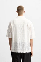 OPENWORK TEXTURED SHIRT