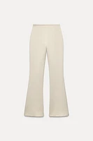 FLARE INTERLOCK PANTS WITH SEAMS