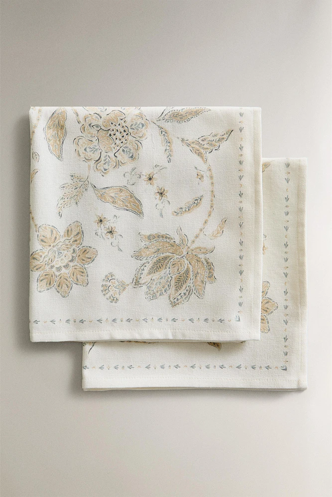 SERVIETTE DE TABLE IMPRIMÉ FLORAL