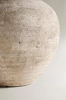 LARGE ANTIQUE FINISH CERAMIC TABLE LAMP