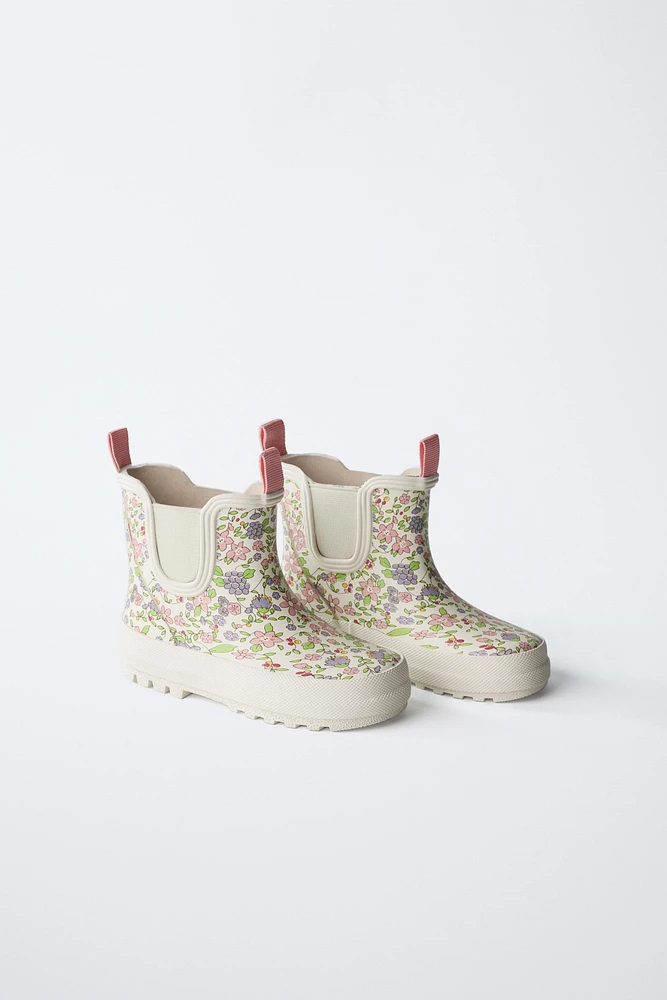 FLORAL RAIN BOOTS