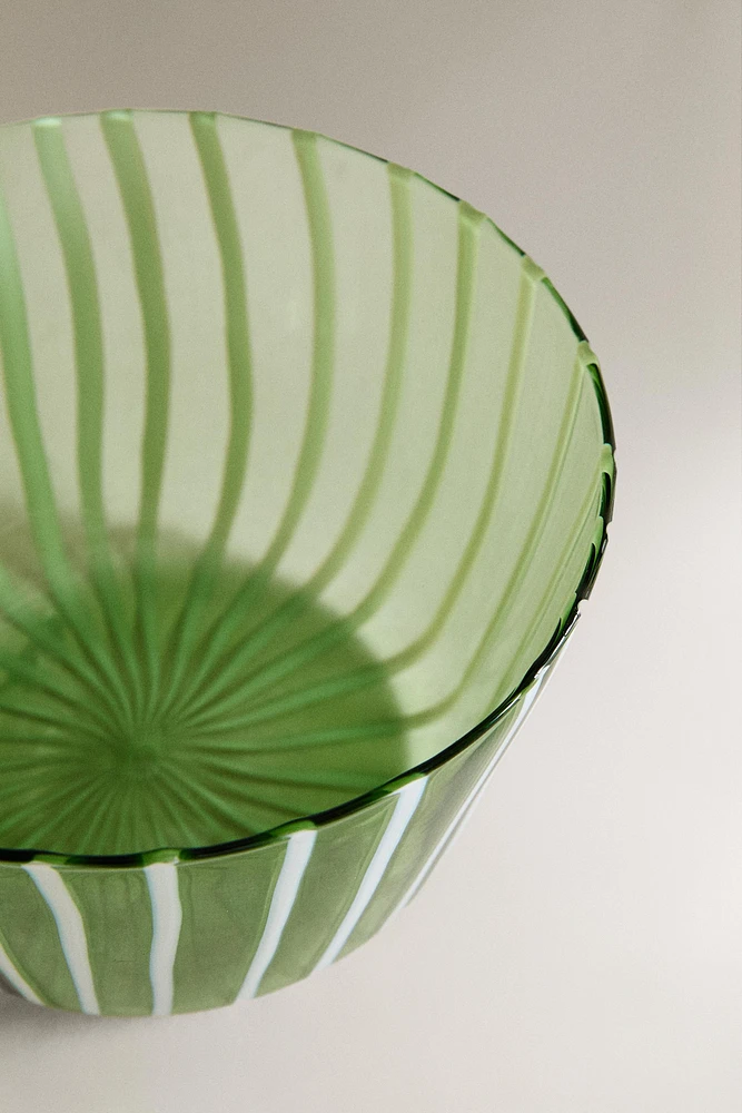 STRIPED BOROSILICATE GLASS BOWL