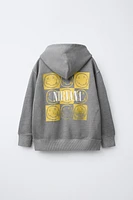 NIRVANA ® WASHED EFFECT HOODED SWEATSHIRT
