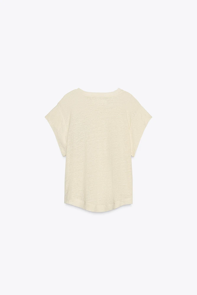 LINEN PRINT T-SHIRT X FANGLU LIN