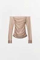 BARE SHOULDER HOSIERY TOP