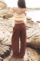 PANTALON LARGE À PINCES