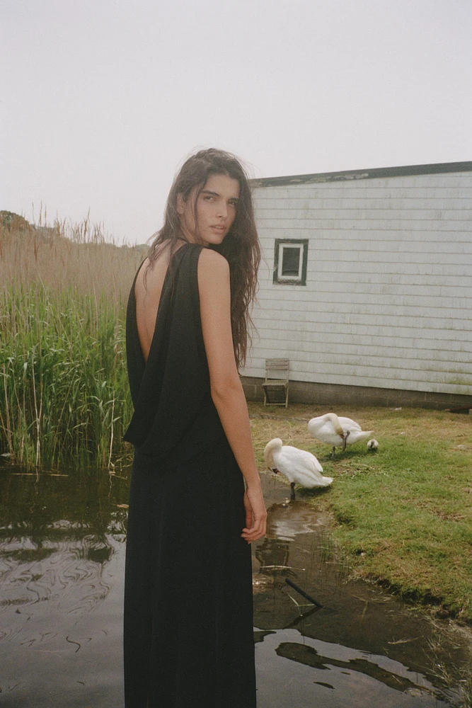 OPEN BACK MAXI DRESS